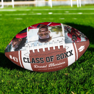 Custom Abschluss Class of Senior 3 Foto Football