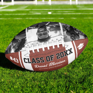 Custom Abschluss Class of Senior 3 Foto Football