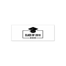 Custom Abschluss Class of Year Graduate Cap Stars Permastempel