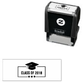Custom Abschluss Class of Year Graduate Cap Stars Permastempel (Beispiel)