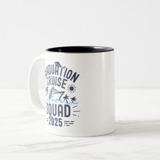 Custom Abschluss Cruise Squad Grad Trip Group Zweifarbige Tasse (Vorderseite Links)