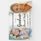 Custom Abschluss Foto Collage Script Kalligrafie Banner (Vertikal)