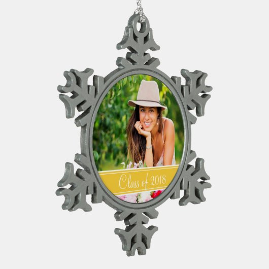 Custom Abschluss Foto Holiday Ornament (Links)