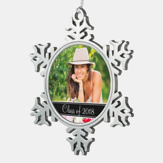 Custom Abschluss Foto Holiday Ornament (Rechts)