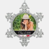 Custom Abschluss Foto Holiday Ornament (Vorderseite)