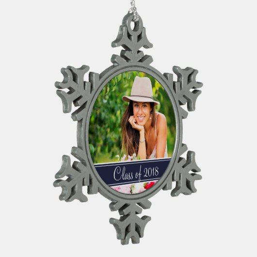 Custom Abschluss Foto Holiday Ornament (Links)