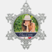 Custom Abschluss Foto Holiday Ornament (Vorderseite)