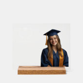 Custom Abschluss Foto Laurel Wreath Acrylschild (Vorderseite)