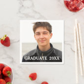 Custom Abschluss Foto Party Paper Napkins Serviette (Beispiel)