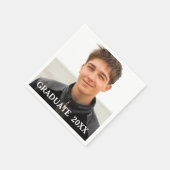 Custom Abschluss Foto Party Paper Napkins Serviette (Ecke)