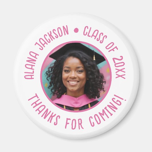 Custom Abschluss Foto Vielen Dank Magnet (Vorne)