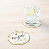 Custom Abschluss Glückwunschs Grad Gold Klasse von Runder Pappuntersetzer (Vor Ort)