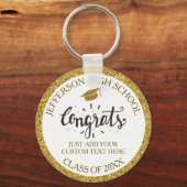 Custom Abschluss Glückwunschs Grad Gold Klasse von Schlüsselanhänger (Vorderseite)