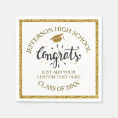 Custom Abschluss Glückwunschs Grad Gold Klasse von Serviette (Vorderseite)