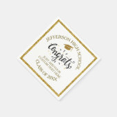 Custom Abschluss Glückwunschs Grad Gold Klasse von Serviette (Ecke)