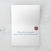 Custom Abschluss Glückwunschs Stars und Champagner Karte (Innenseite)