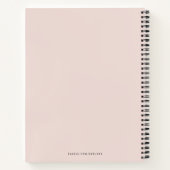 Custom Abschluss Modern Blush Script Foto Guest Notizblock (Rückseite)