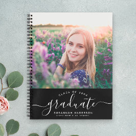 Custom Abschluss Modernes, elegantes Script-Foto Notizblock