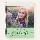 Custom Abschluss Modernes Mini Script Foto Guest Notizblock (Vorderseite)