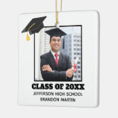 Custom Abschluss Senior Portrait Foto 2025-Klasse Keramikornament (Links)