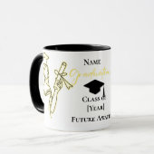 Custom Abschluss Tasse - Ihr perfektes Geschenk (Vorderseite Links)