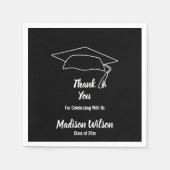 Custom Abschluss Vielen Dank Serviette (Vorderseite)