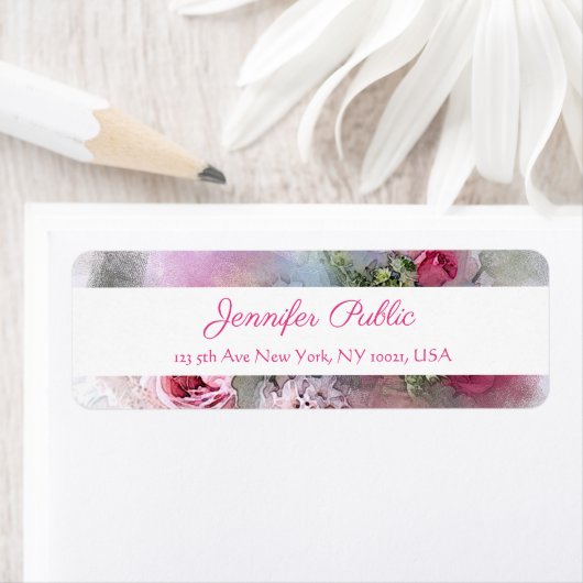 Custom Abstract Watercolor Flowers Script Elegant (Insitu)