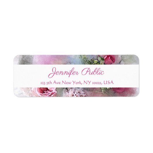 Custom Abstract Watercolor Flowers Script Elegant (Vorne)