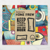 Custom Abstrakt Art Zuhause Brew Bierflaschen Labe Bierflaschenetikett (Einzelnes Label)