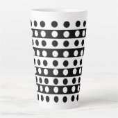 Custom Abstrakt Black and White Artistic Milchtasse (Vorderseite)