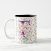 Custom Abstrakt Boho Chic Monogram Tasse - F (Links)