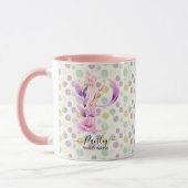 Custom Abstrakt Boho Chic Monogram Tasse - P (Links)