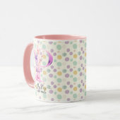 Custom Abstrakt Boho Chic Monogram Tasse - P (Vorderseite Links)