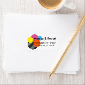 Custom Abstrakt Ice Scoop Circles Arte Art Adressaufkleber (Insitu)