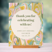 Custom Abstrakt Pastors Danke Brautparty Acrylschild (Neutral)