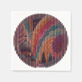 Custom Abstrakt Round Art Paper Napkins Serviette (Vorderseite)