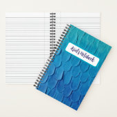 Custom Abstrakt Underwater Blue Ombre Mermaid Notizblock (Innen)