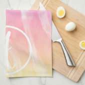 CUSTOM Abstrakte Rainbow-Pinselstriche Geschirrtuch (Viertel Falte)