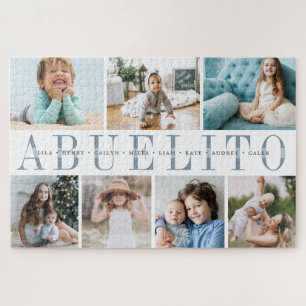 Custom Abuelito Grandchildren FotoCollage Puzzle