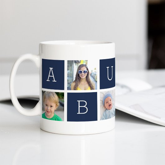 Custom Abuelo Großvater Foto Collage Kaffeetasse
