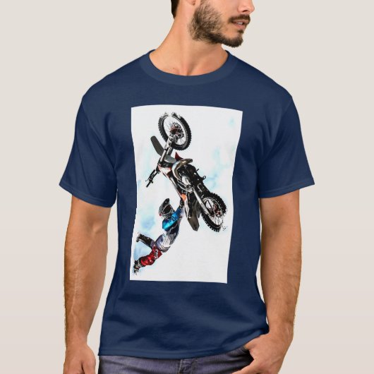 Custom Acrobatique Biker Action Sports Modern T-Shirt (Vorderseite)