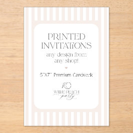 Custom Acrylic Invitations - Wilde Peach Party Acryleinladungen