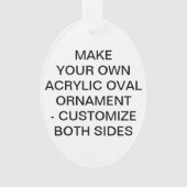 Custom Acrylic OVAL Christmas Tree Ornament (Vorderseite)