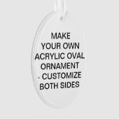 Custom Acrylic OVAL Christmas Tree Ornament (Vorderseite)