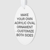 Custom Acrylic OVAL Christmas Tree Ornament (Vorderseite)