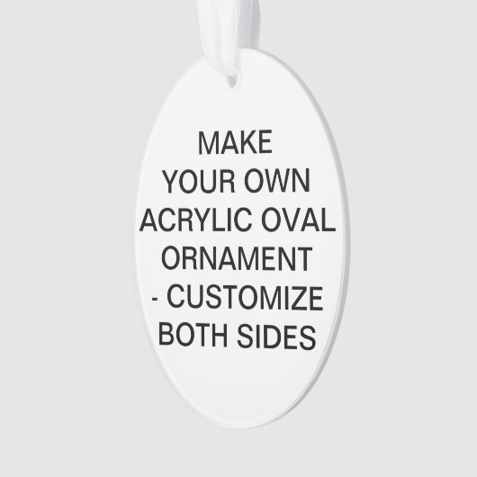 Custom Acrylic OVAL Christmas Tree Ornament (Vorderseite)