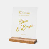 Custom Acrylic Sign-11"x14" Wedding or Event Décor Acrylschild (Winkel)