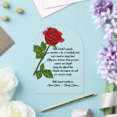 Custom Acrylic Sympathy Card mit Rote Rose Acryleinladungen (Insitu (Hochzeit))