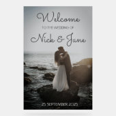 Custom Acrylic Wedding Welcome Sign for Couple Acrylschild (Vorderseite)