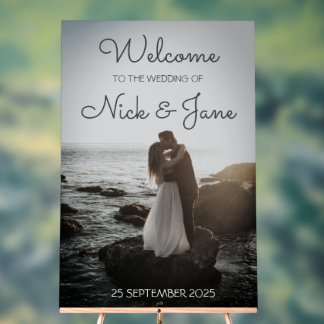Custom Acrylic Wedding Welcome Sign for Couple Acrylschild